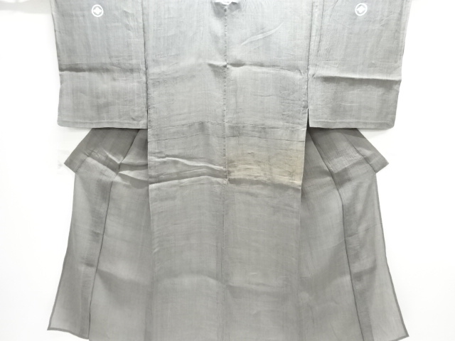 アンティーク　本場小千谷ちぢみ紋付男物着物